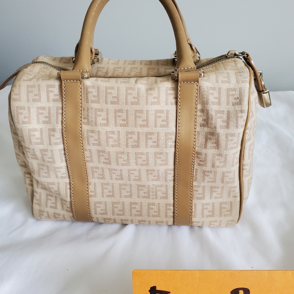 Fendi Zucchino Mini Boston bag